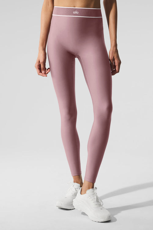 Airlift High-Waist Alignment Legging - Smoky Quartz/White
