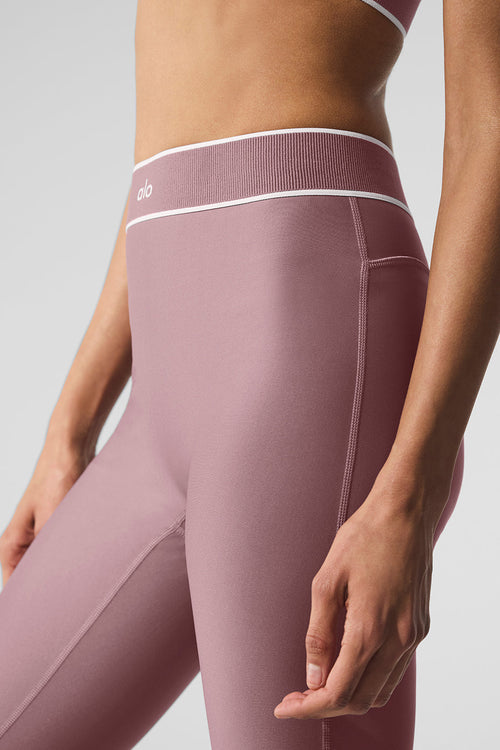 Airlift High-Waist Alignment Legging - Smoky Quartz/White