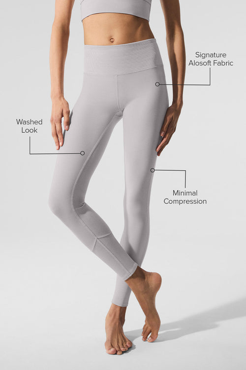 Washed Alosoft High-Waist Lounge Legging - Grey Sky Wash