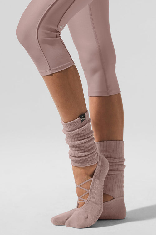 Airlift Mesh High-Waist Just Right Capri - Taupe