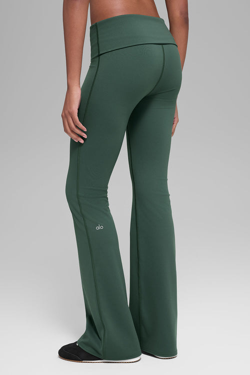 ALO Softsculpt Foldover Flare Legging - Clover Green