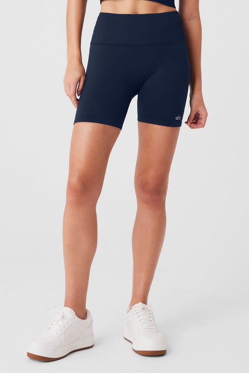 Seamless Ribbed Favorite Short - Navy