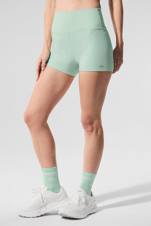 Alosoft High-Waist Carefree Short - Spearmint Heather