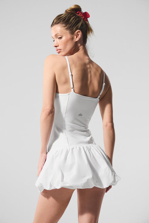 Airbrush Love Match Tennis Dress - White