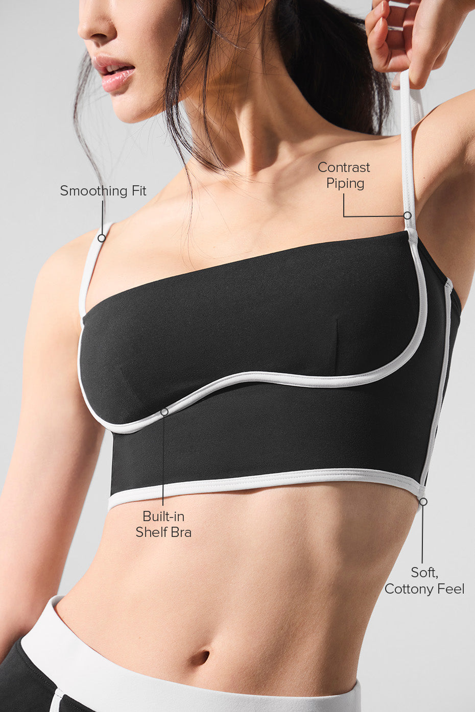 Airbrush Streamlined Bra Tank - Black/White – Alo Yoga Mexico