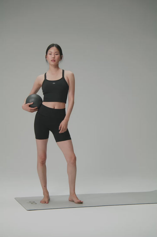 Seamless Ribbed Favorite Bra Tank - Charcoal Green