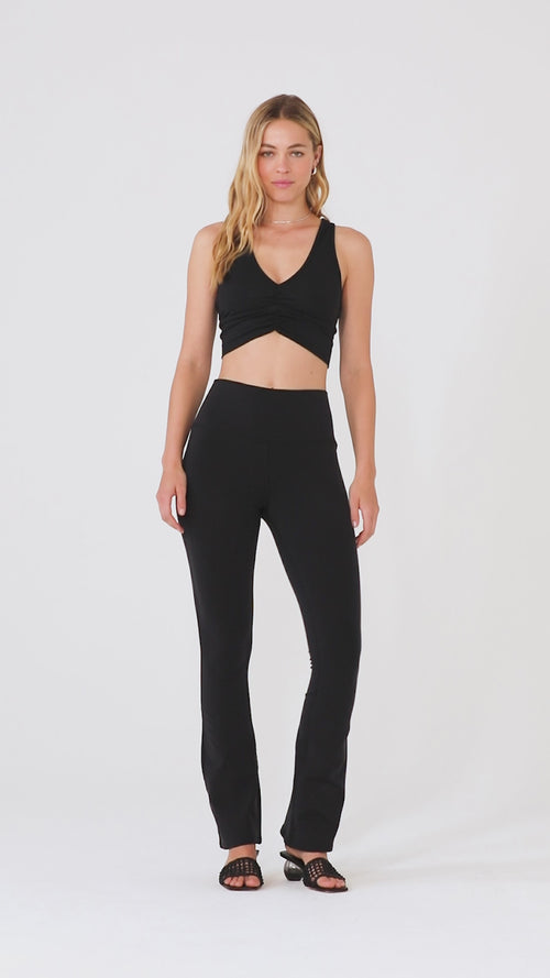 Airbrush High-Waist Bootcut Legging - Espresso