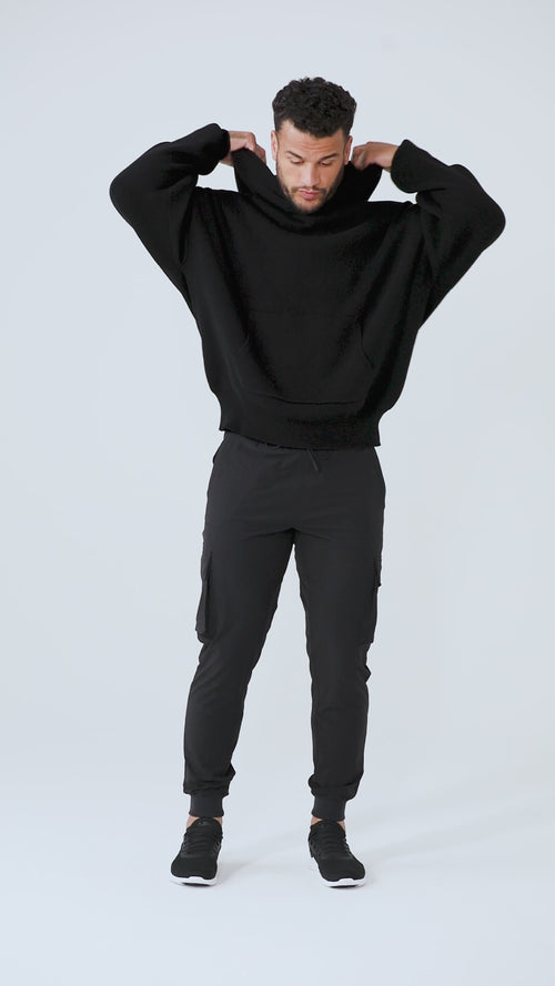 Scholar Hooded Sweater - Black