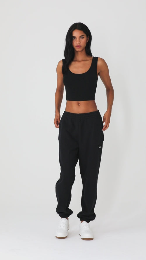 Cuffed Renown Heavy Weight Sweatpant - Black