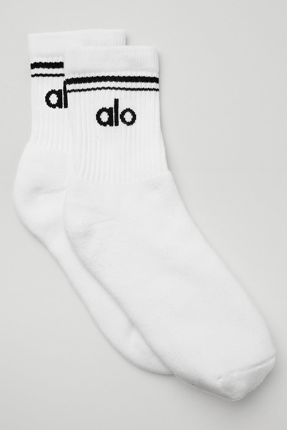 Unisex Half Crew Throwback Sock White Black Alo Yoga Mexico