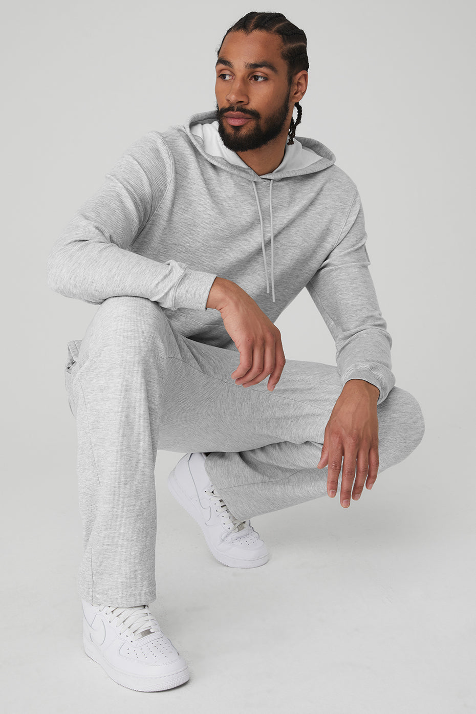 Micro Waffle Fast Break Hoodie - Athletic Heather Grey – Alo