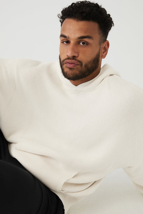 Scholar Hooded Sweater - Ivory
