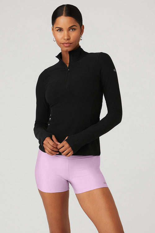 Alosoft 1/2 Zip Rapid Pullover - Black – Alo Yoga Mexico