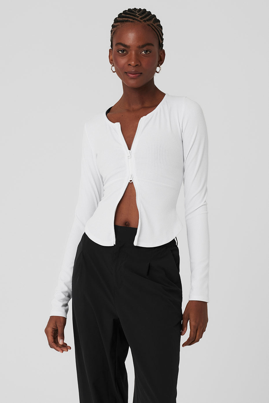 White yoga jacket store